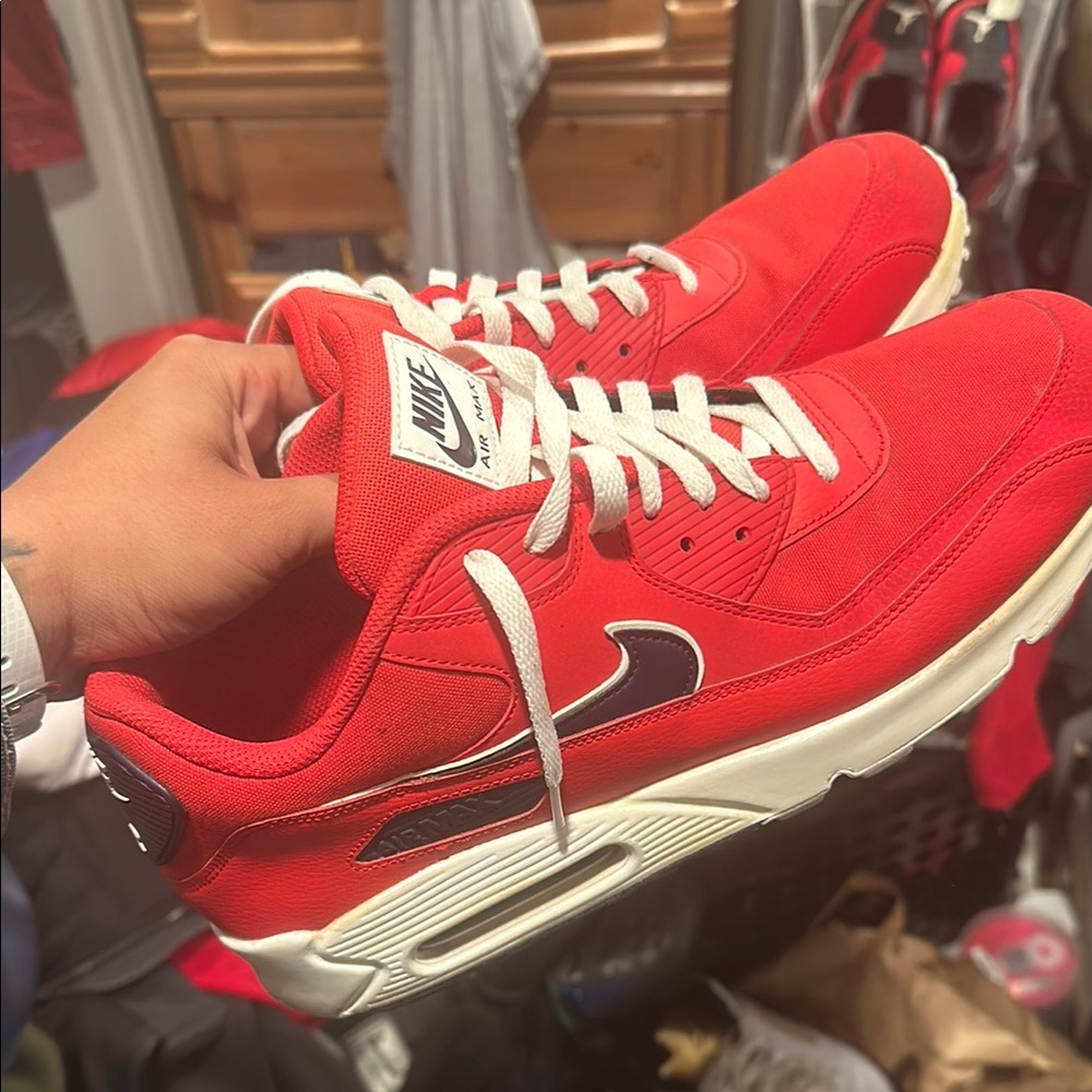 Nike Crimson and White Athletic Shoes